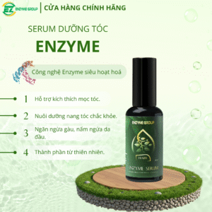 SERUM DƯỠNG TÓC ENZYME - Nuôi dưỡng nang tóc chắc khỏe, giảm gàu, nấm, ngứa da đầu - Chai 50ml